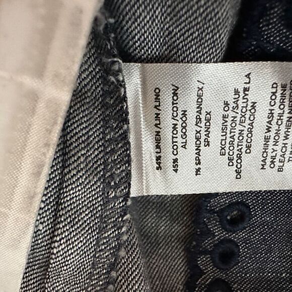 Ann Taylor chambray embroidered shift dress- size 6 - Picture 8 of 10